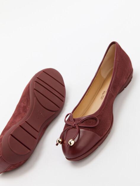 TENDANCE Ballet flats (genuine suede/genuine leather)