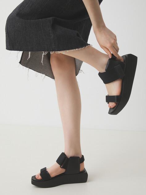 UNITED NUDE Wa Puffy Lo Sandals (genuine leather/textile)