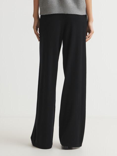 MAISON DAVID Wide-leg trousers (natural wool/cashmere)
