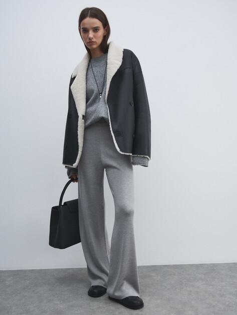 MAISON DAVID Wide-leg trousers (viscose/wool)