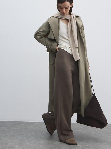 MAISON DAVID Wide-leg trousers (viscose/wool)