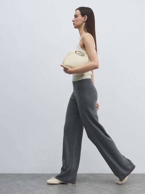 MAISON DAVID Wide-leg trousers (viscose/wool)