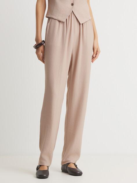 MAISON DAVID Straight-leg trousers (viscose/nylon)