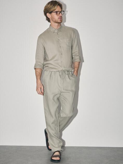 MAISON DAVID Trousers (linen)