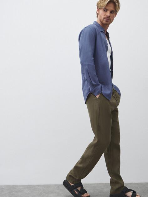 MAISON DAVID Trousers (linen)