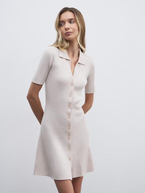 MAISON DAVID Shirt dress (natural wool)