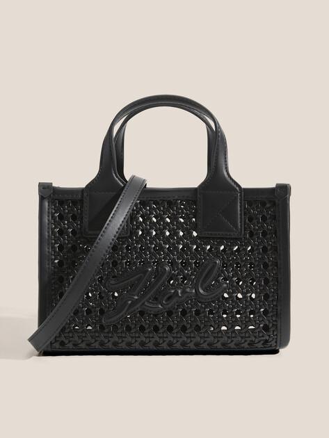 KARL LAGERFELD Сумка k/skuare sm tote woven (иск. кожа)