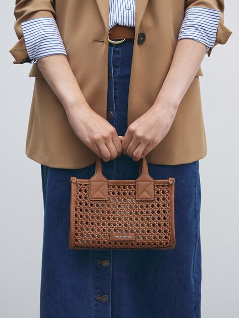 KARL LAGERFELD Сумка k/skuare sm tote woven (иск. кожа)