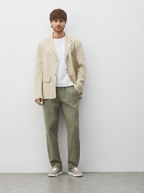 MAISON DAVID Trousers (cotton/linen)