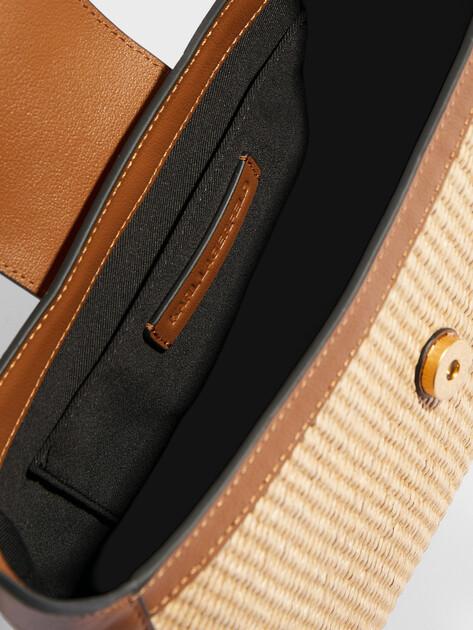 KARL LAGERFELD Summer bag k/signature sm shb raffia (genuine leather/polypropylene)