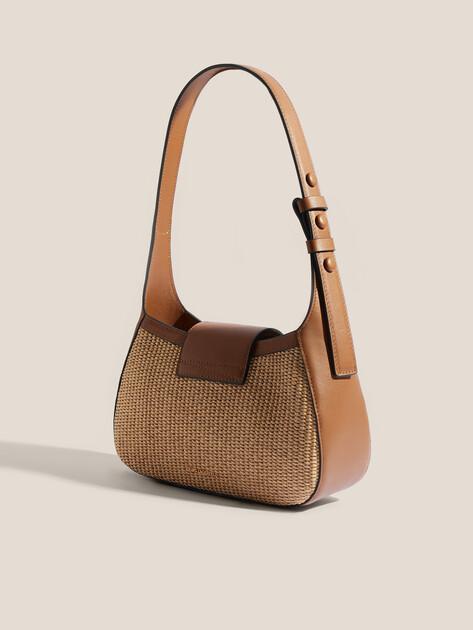 KARL LAGERFELD Summer bag k/signature sm shb raffia (genuine leather/polypropylene)