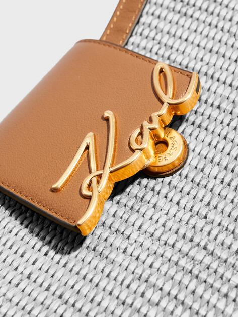 KARL LAGERFELD Summer bag k/signature sm shb raffia (genuine leather/polypropylene)