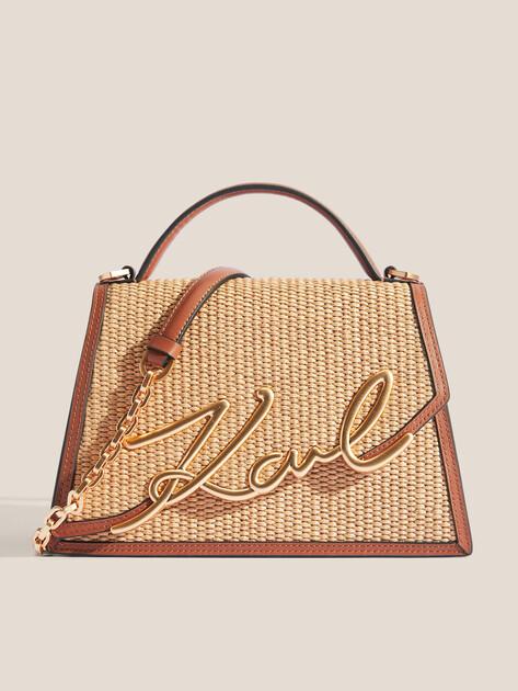 KARL LAGERFELD k/signature 2.0 md cb raffia bag (genuine leather/polypropylene)