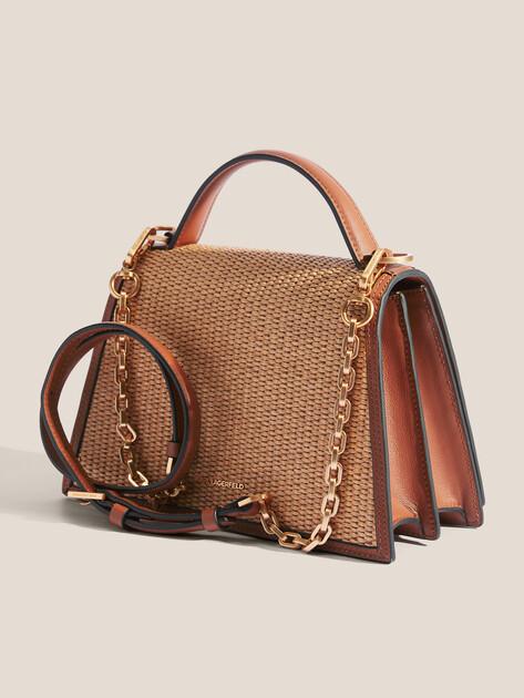 KARL LAGERFELD k/signature 2.0 md cb raffia bag (genuine leather/polypropylene)