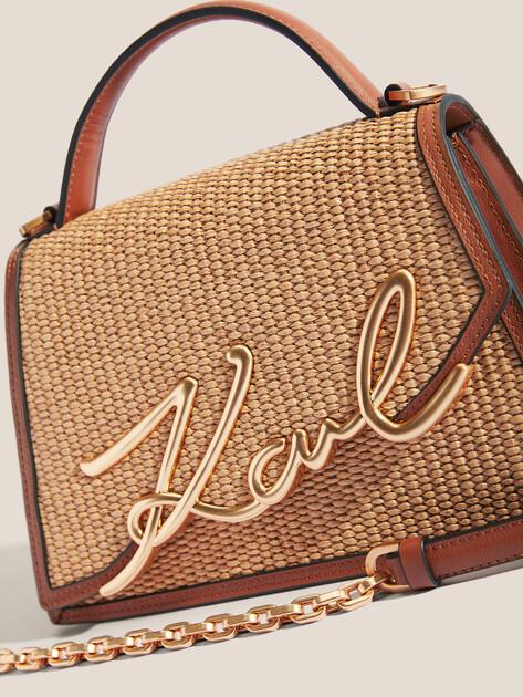KARL LAGERFELD k/signature 2.0 md cb raffia bag (genuine leather/polypropylene)