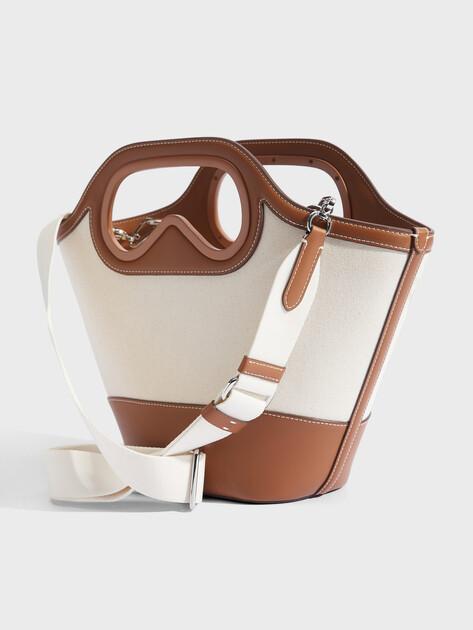 KARL LAGERFELD K/Aviator Tulip Tote Canvas Bag (Textile/Faux Leather)