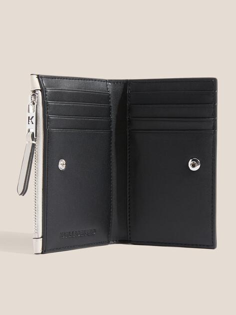 KARL LAGERFELD Портмоне k/signature slim bifold wallet (натуральная кожа/текстиль)