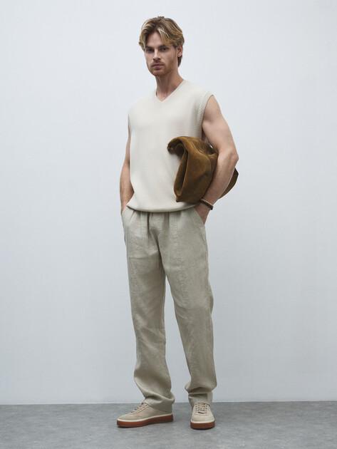 MAISON DAVID Trousers (linen)