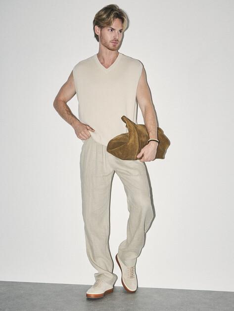 MAISON DAVID Trousers (linen)