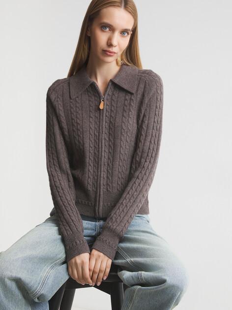 MAISON DAVID Cardigan (natural wool/cashmere)