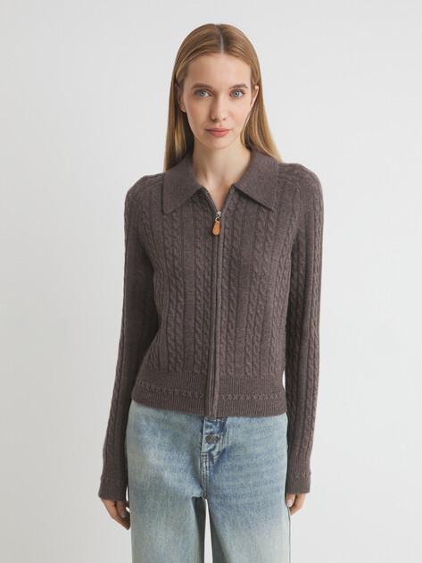 MAISON DAVID Cardigan (natural wool/cashmere)
