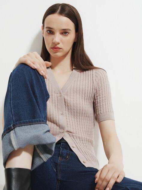 MAISON DAVID Cardigan (natural wool)