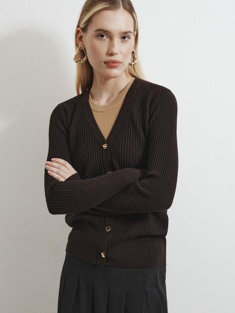 MAISON DAVID Cardigan (natural wool)