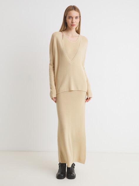 MAISON DAVID Костюм с платьем (акрил/натуральная шерсть)