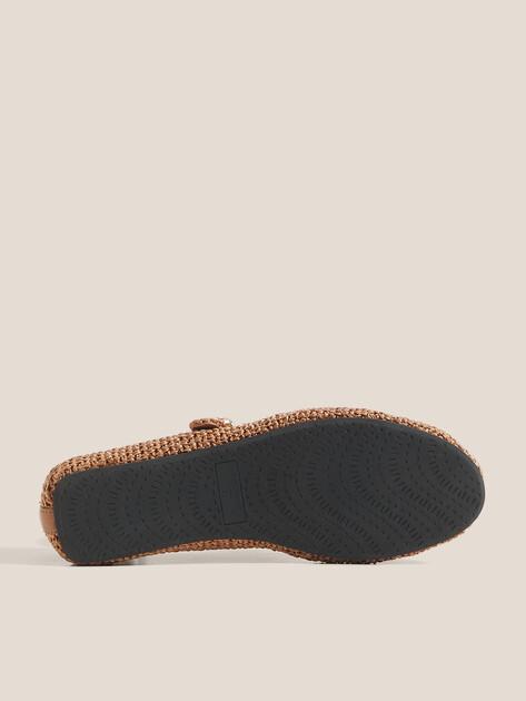 TENDANCE Mary Jane ballet flats (textile/genuine leather)