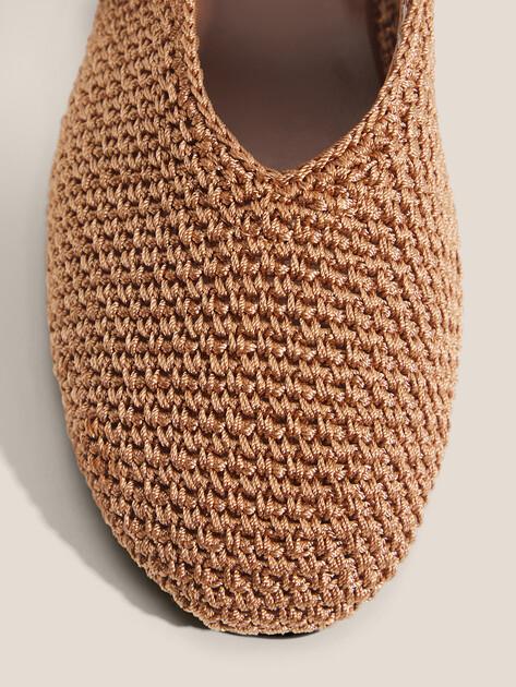 TENDANCE Mary Jane ballet flats (textile/genuine leather)