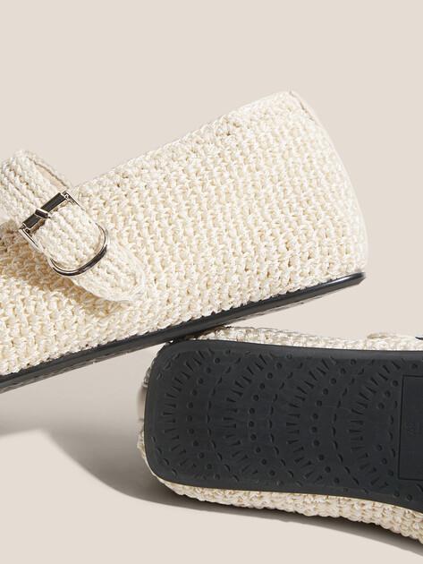 TENDANCE Mary Jane ballet flats (textile/genuine leather)