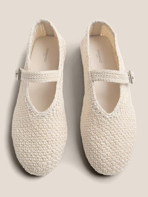 TENDANCE Mary Jane ballet flats (textile/genuine leather)