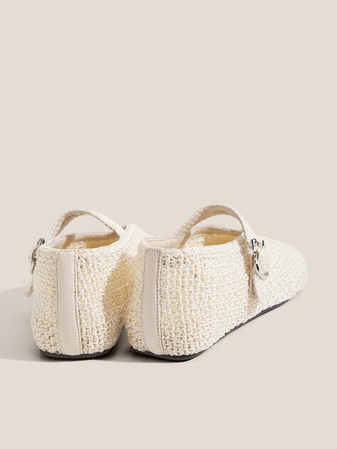 TENDANCE Mary Jane ballet flats (textile/genuine leather)