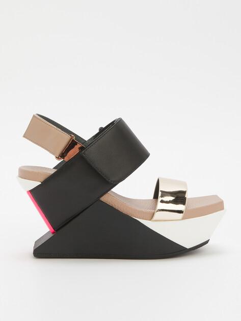 UNITED NUDE Delta Wedge Sandals (genuine leather/faux leather)