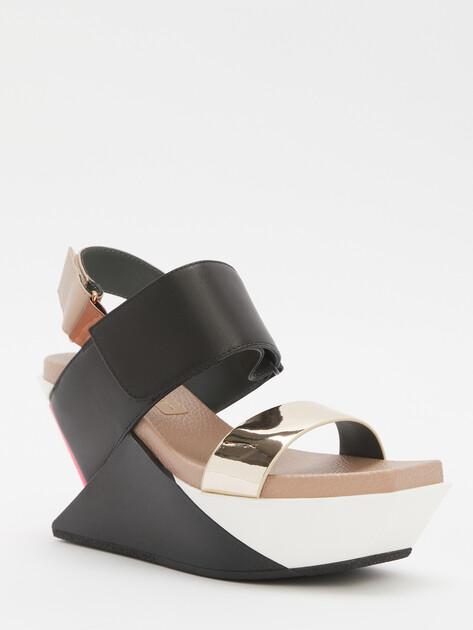 UNITED NUDE Delta Wedge Sandals (genuine leather/faux leather)