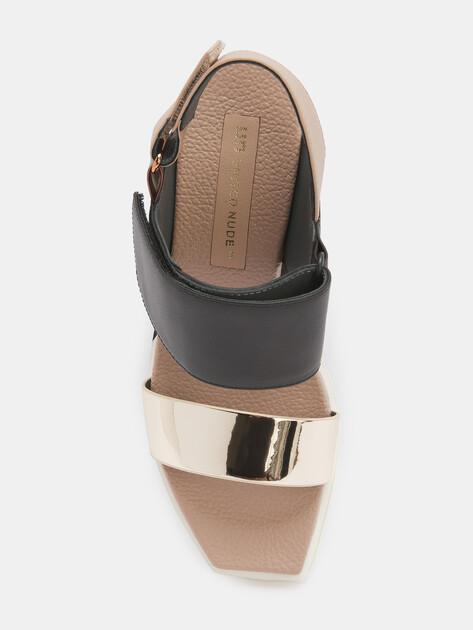 UNITED NUDE Delta Wedge Sandals (genuine leather/faux leather)