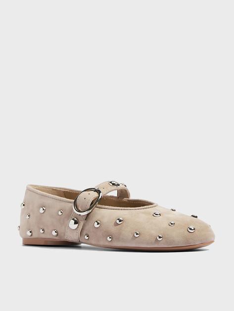 TENDANCE Mary Jane ballet flats (natural suede)