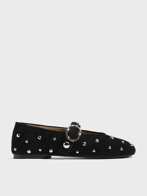 TENDANCE Mary Jane ballet flats (natural suede)