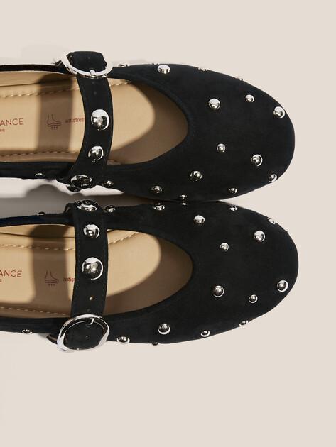 TENDANCE Mary Jane ballet flats (natural suede)