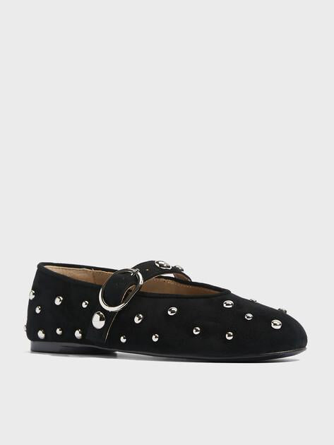 TENDANCE Mary Jane ballet flats (natural suede)