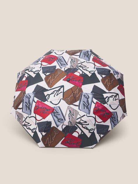 KARL LAGERFELD Зонт полуавтомат k/signature bag sm umbrella (полиэстер)