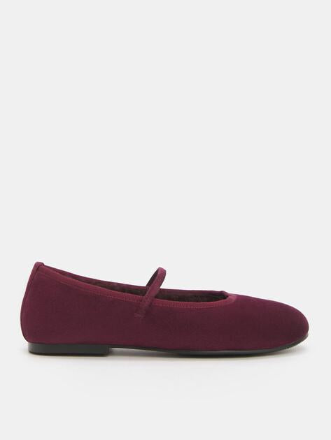 TENDANCE Mary Jane ballet flats (natural suede)