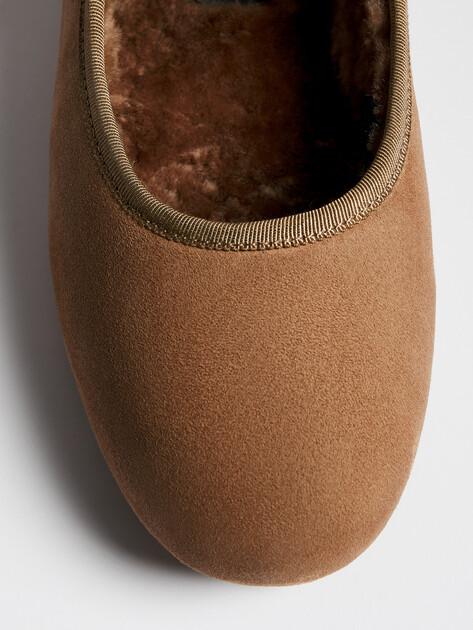 TENDANCE Mary Jane ballet flats (natural suede)