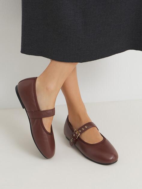 TENDANCE Mary Jane ballet flats (genuine leather)