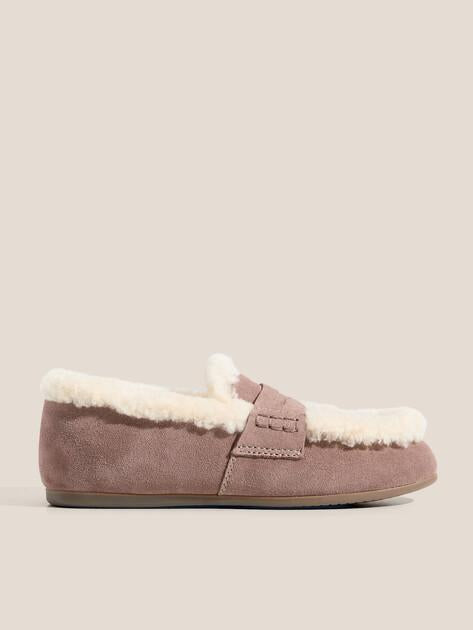 TENDANCE Loafers (natural suede/natural fur)