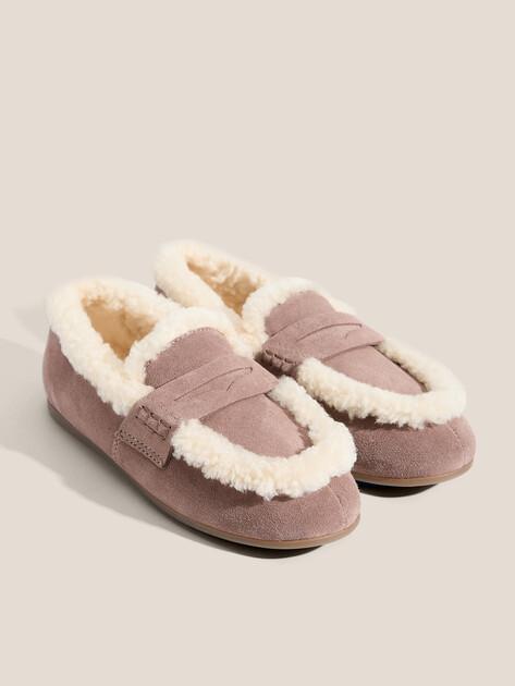 TENDANCE Loafers (natural suede/natural fur)