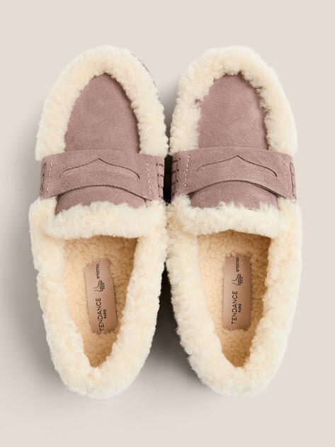 TENDANCE Loafers (natural suede/natural fur)