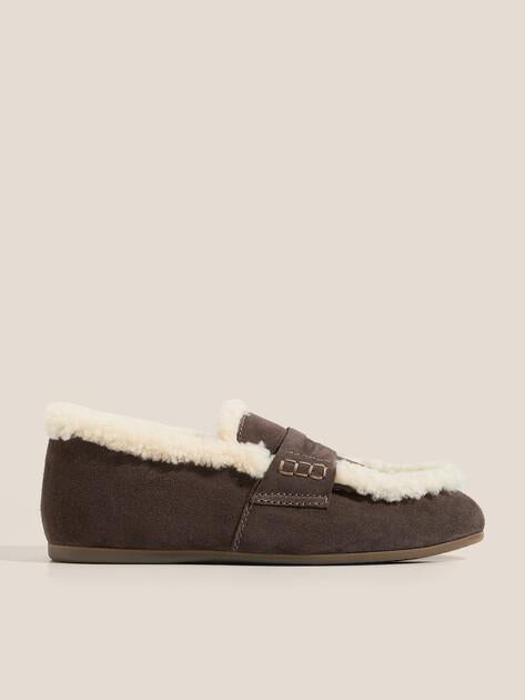 TENDANCE Loafers (natural suede/natural fur)