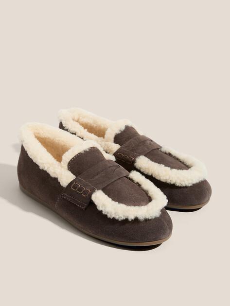 TENDANCE Loafers (natural suede/natural fur)