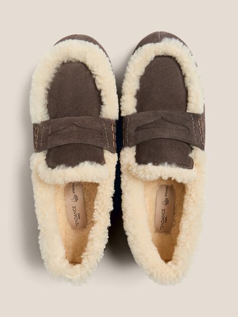 TENDANCE Loafers (natural suede/natural fur)